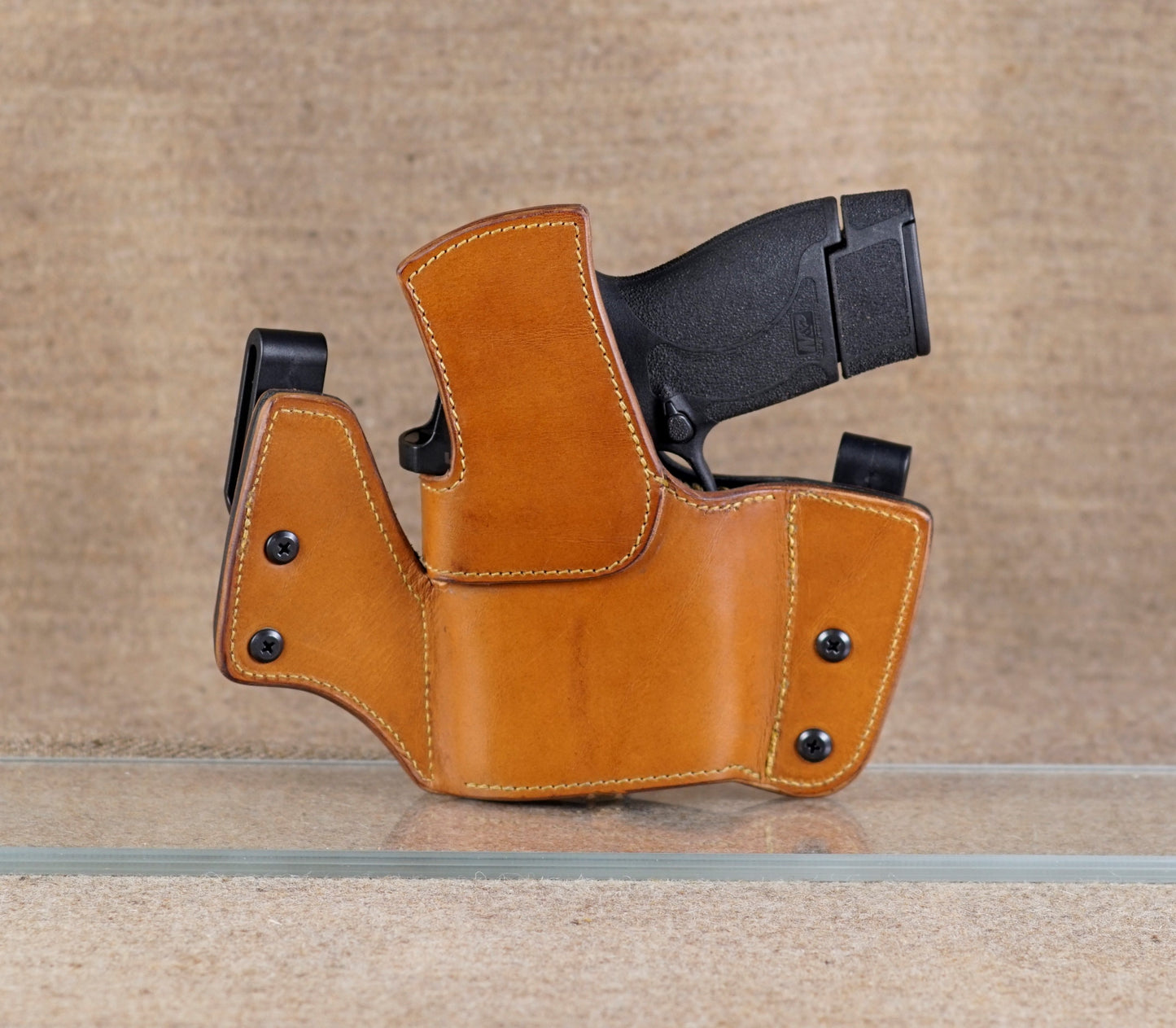 IWB Leather Holster for S&W M&P 9mm with Light and Red Dot