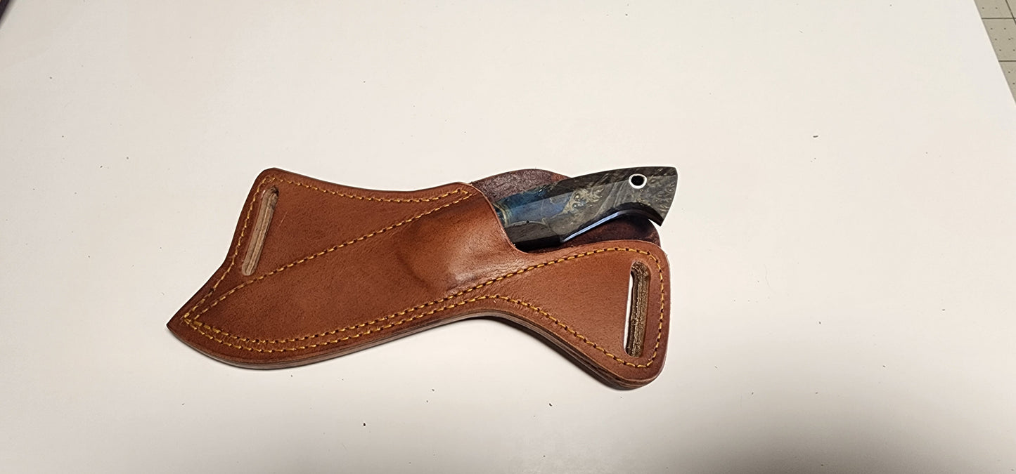 Horizontal carry small knife sheath