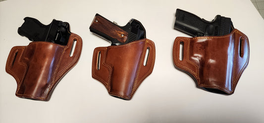Pancake Top Grain Lined Pistol Holster
