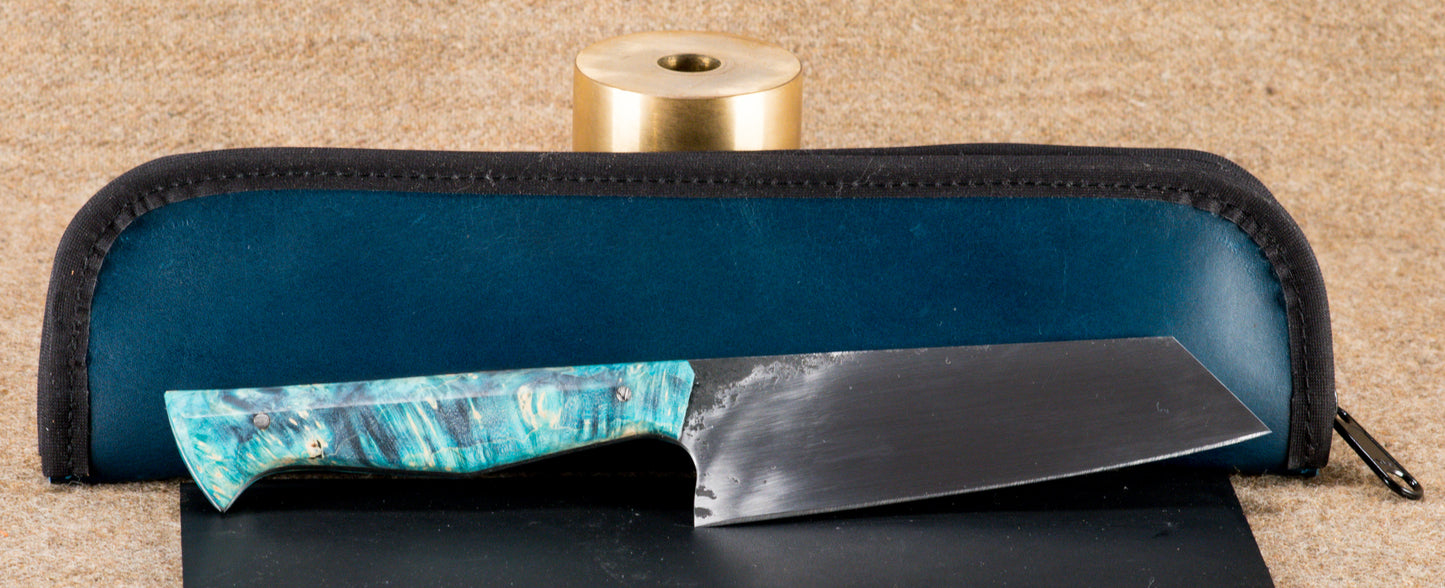 Leather Shearling Lined Chefs Knife Case