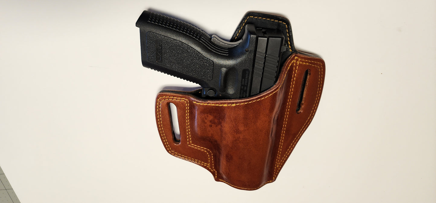 Pancake Top Grain Lined Pistol Holster